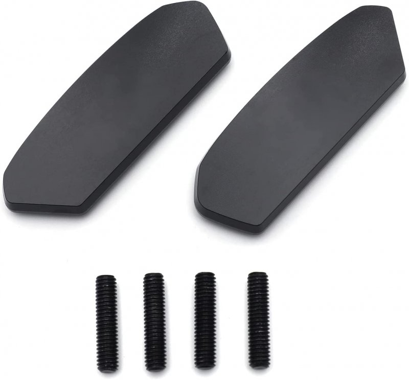 Classic Black Mirror Block Off Base Plates For 2017-2021 Suzuk Gsx-r 1000 P N Mt222-019a-nologo-bk