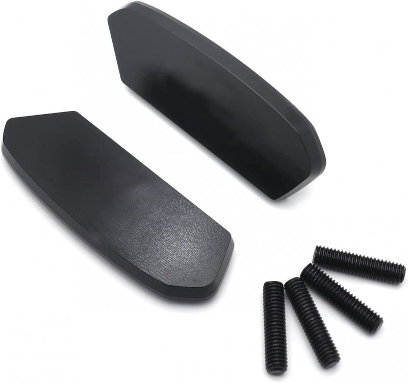 Classic Black Mirror Block Off Base Plates For 2017-2021 Suzuk Gsx-r 1000 P N Mt222-019a-nologo-bk