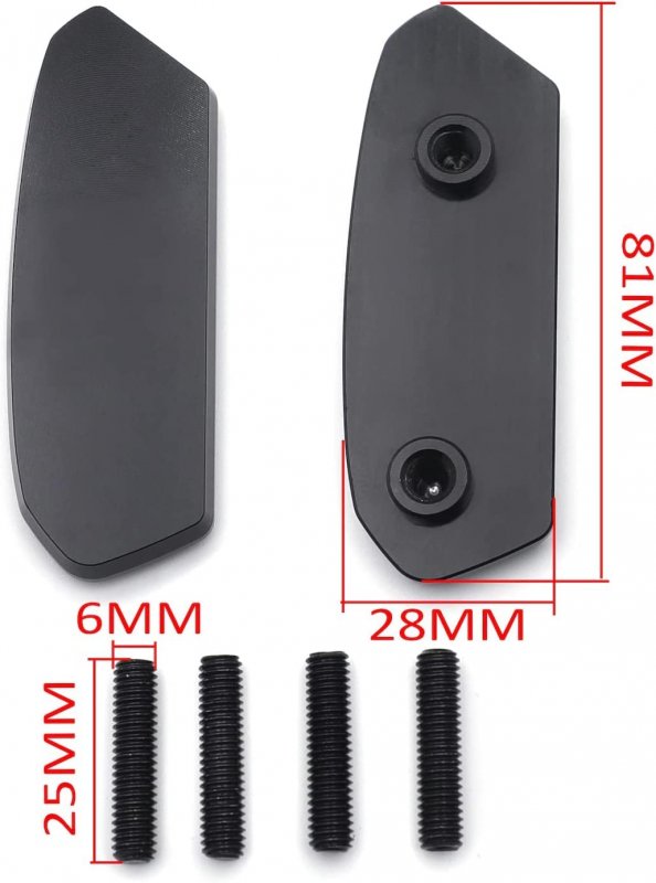 Classic Black Mirror Block Off Base Plates For 2017-2021 Suzuk Gsx-r 1000 P N Mt222-019a-nologo-bk