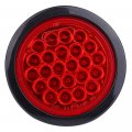 Ocpty 24led Side Marker Light 4pcs 4a Red White Round Trailer Lamp Stop Turn Tail Fit For Boats Truck Pickups 12v Waterproof