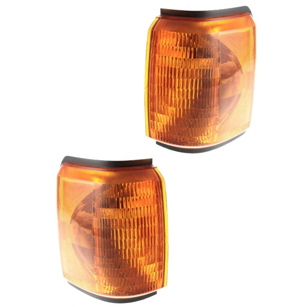 Parking Light Pair Ford Bronco Pickup 1987 1991 Driver And Passenger Side Amber Halogen Replacement For E9tz13201d E9tz13200d