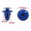 Uxcell 84pcs 10mm Hole Blue Car Truck Fender Bumper Trim Plastic Rivets Fastener Clips