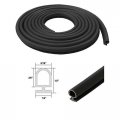 Black Bulb Type Gasket Weatherstrip 5 16 Width 1 4 Backing 20 Ft