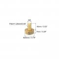 Uxcell Knurled Thumb Screws M8x16mm Flat Brass Bolts Grip Knobs Fasteners For Pc Electronic Mechanical 5pcs