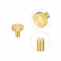 Uxcell Knurled Thumb Screws M8x16mm Flat Brass Bolts Grip Knobs Fasteners For Pc Electronic Mechanical 5pcs