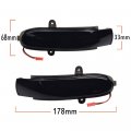 Hacreyatu Car Left Right Rearview Side Mirror Turn Signal Led Repeater Light Lamp For Mercedes Benz C Class W203 S203 Cl203