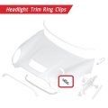 Headlight Trim Clips Ring Replacement Secure Fit Plastic Front Bezel For R55 R56 R57 R58 R59 R60