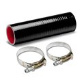 2 To Inches 8 Long Straight 4-ply Turbo Intake Intercooler Piping Silicone Coupler Hose T-clamp Black Red 