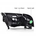 G-plus Headlights Compatible With 1994-2001 Dodge Ram 1500 1994-2002 2500 3500 Replacement Headlight Lamps Clear Lens Black