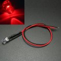 Uxcell 5pcs 5mm Pre Wired Led Red Dc9-12v Clear Lens Light Emitting Diodes