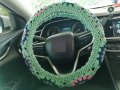 Crochet Steering Wheel Cover Sunflower Car Steering For Women 1 Seatbelt Covers