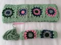 Crochet Steering Wheel Cover Sunflower Car Steering For Women 1 Seatbelt Covers