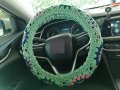 Crochet Steering Wheel Cover Sunflower Car Steering For Women 1 Seatbelt Covers