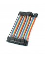 Uxcell 10pcs 2 54mm 4pin-4pin F F Solderless Jumper Cable Wire Connector 110mm