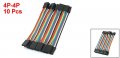 Uxcell 10pcs 2 54mm 4pin-4pin F F Solderless Jumper Cable Wire Connector 110mm