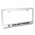 Ipick Image Made For Ford Mustang 3d Embossed Letters On Mirror Chrome Metal License Plate Frame