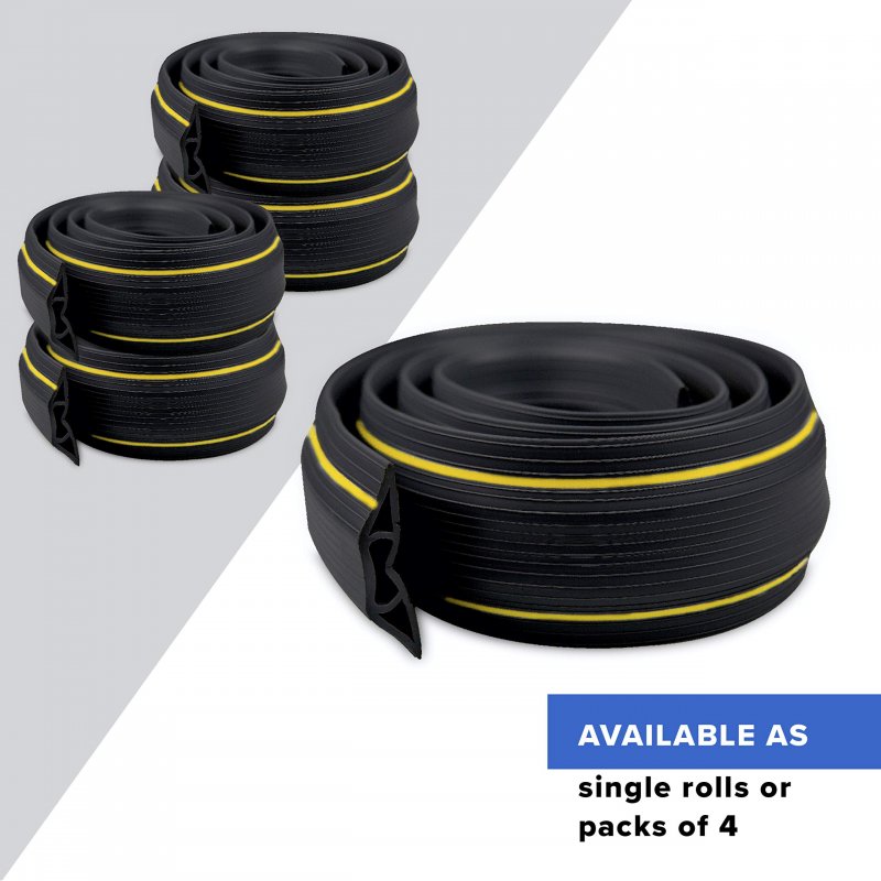 6 5 Feet Heavy Duty Ble Protector Cord Cover 3 Channels A Durable Black Pvc Is Flexible Odor Free Easy To Unroll And Open A