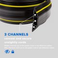6 5 Feet Heavy Duty Ble Protector Cord Cover 3 Channels A Durable Black Pvc Is Flexible Odor Free Easy To Unroll And Open A