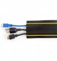 6 5 Feet Heavy Duty Ble Protector Cord Cover 3 Channels A Durable Black Pvc Is Flexible Odor Free Easy To Unroll And Open A 