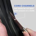 6 5 Feet Heavy Duty Ble Protector Cord Cover 3 Channels A Durable Black Pvc Is Flexible Odor Free Easy To Unroll And Open A