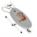 Graphics More Hand Print Football Get A Grip Floating Keychain Oval Foam Fishing Boat Buoy Key Float