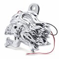 Httmt Mt246-009-a-cd Chrome Ghost Head Wind Horn Cover Compatible With 1992 And Up H-d-davidson Side Mount Inchescowbell Inches