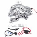 Httmt Mt246-009-a-cd Chrome Ghost Head Wind Horn Cover Compatible With 1992 And Up H-d-davidson Side Mount Inchescowbell Inches