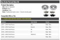 Rear Ceramic Brake Pads And Rotor Kit Compatible With 2012-2018 Ford Focus