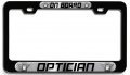 Optician On Board Career Steel License Plate Frame Raised Epoxy Style Tag Holder For Usa And Canadian Suvs Autos Trucks 12 X 6