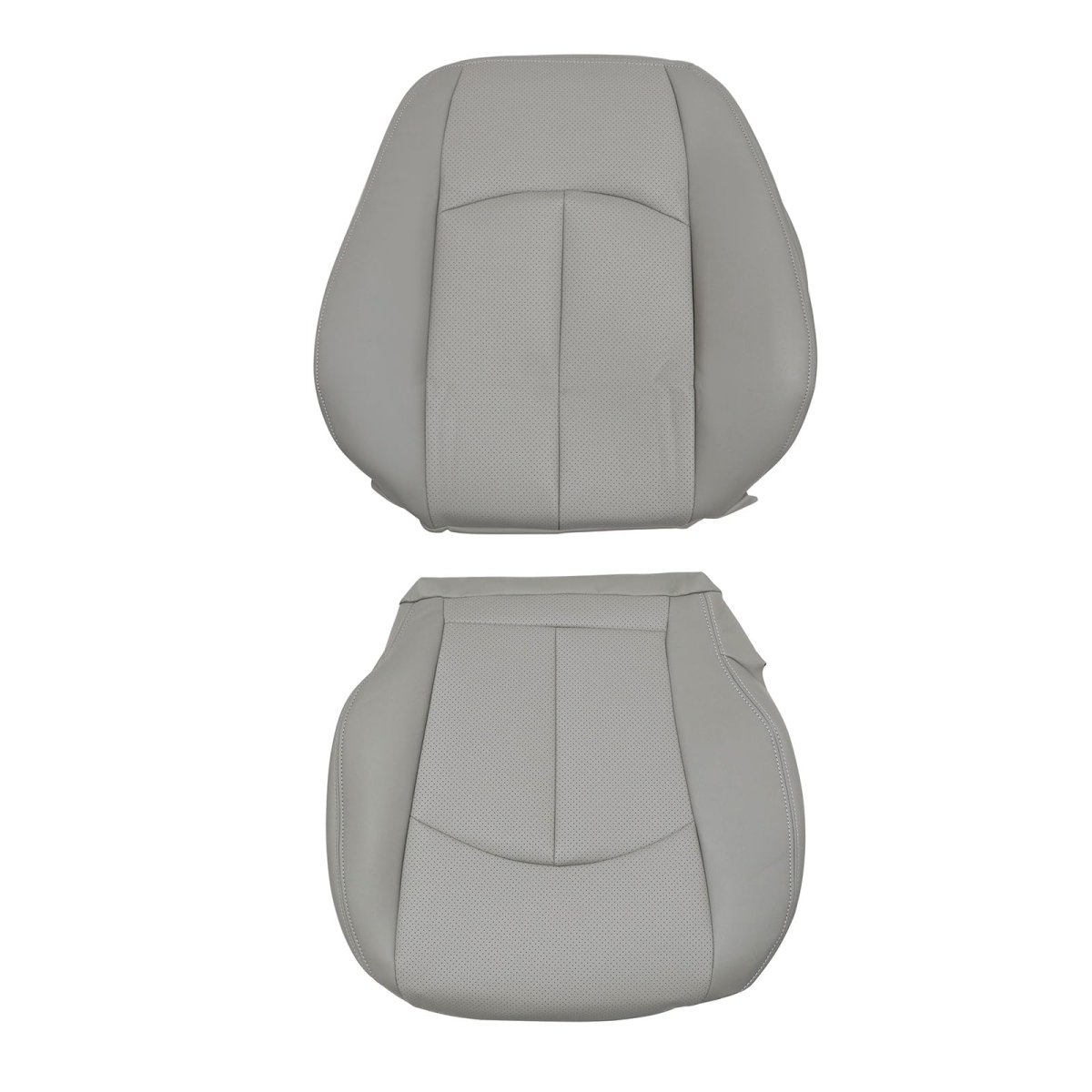 Secos Gray Perforated Driver Side Bottom Top Microfiber Leather Replacement Seat Covers For Mercedes Benz E63 E280 E300 E320