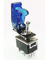 Dpdt Toggle Switch Rated 20 Amps 125 Vac Includes Transparent Blue Safety Cover 