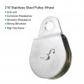 Uxcell 2pcs 126mm Single Pulley Block Iron Hanging Wire Towing Wheel Cable Rope Runner Roller In Zinc Plated