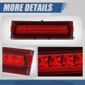Auto Dynasty Full Led Red Lens Centre High Mount Stop Lamp 3rd Third Brake Light Compatible With Chevy Corvette C4 4th Gen