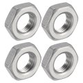 4pcs Cast Pipe Fitting Hex Locknut 304 Stainless Steel Lock Nut Pt 1 4 Female Thread For Plumbing Fixed Water Broom And 