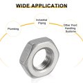 4pcs Cast Pipe Fitting Hex Locknut 304 Stainless Steel Lock Nut Pt 1 4 Female Thread For Plumbing Fixed Water Broom And