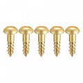 Uxcell Wood Screws M4 X 12mm Slotted Round Head Brass Self-tapping Screw 50 Pcs
