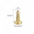 Uxcell Wood Screws M4 X 12mm Slotted Round Head Brass Self-tapping Screw 50 Pcs
