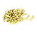 Uxcell 5mmx20mm Brass Plated Chicago Screws Binding Posts Docking Rivet 30pcs