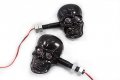 Perfectech Motorcycle 10mm Screw Skull Head Led Amber Turn Signal Indicator Light Black