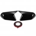 Glossy Black Side Mirror Cover Caps For 2015 2023 Ford Mustang Gt V6 V8 Ecoboost Shelby Gt500 Gt350 S550 Abs Plastic Exterior 
