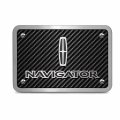 Ipick Image Made For Lincoln Navigator 3d Logo Carbon Fiber Texture Billet Aluminum Tow Hitch Cover