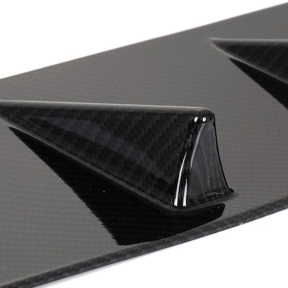 Rear Roof Shark Fin Spoiler Wing For Honda Civic Sedan 2016 2020 Glossy Carbon Look Abs Plastic Aerodynamic Racing Adjustable