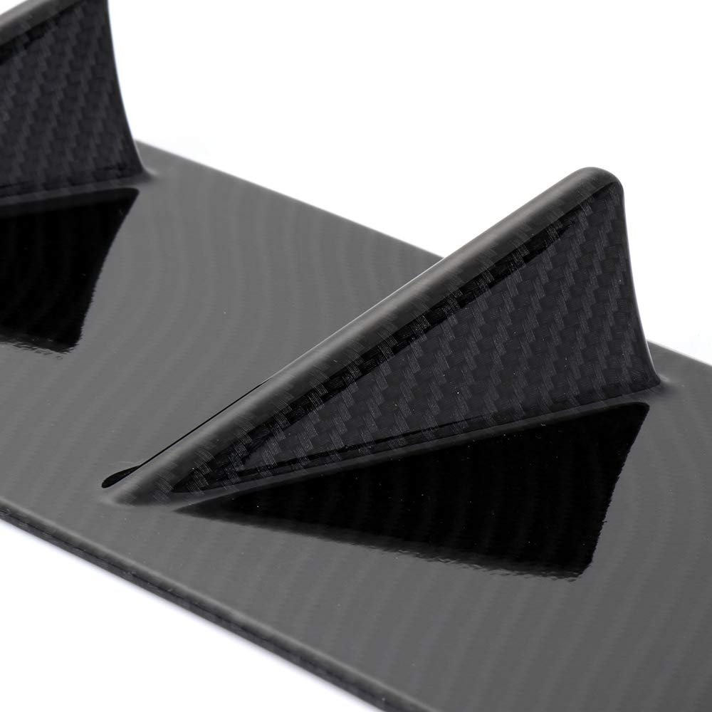 Rear Roof Shark Fin Spoiler Wing For Honda Civic Sedan 2016 2020 Glossy Carbon Look Abs Plastic Aerodynamic Racing Adjustable