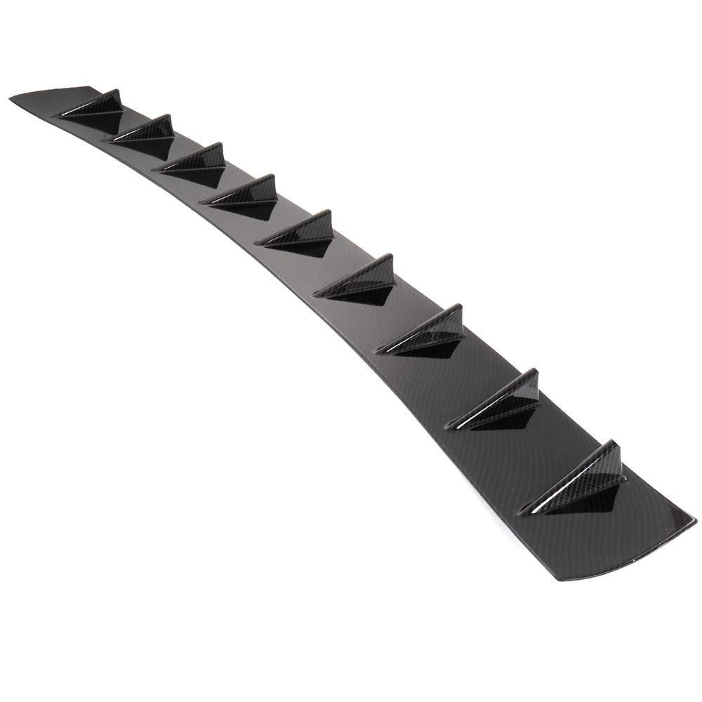 Rear Roof Shark Fin Spoiler Wing For Honda Civic Sedan 2016 2020 Glossy Carbon Look Abs Plastic Aerodynamic Racing Adjustable