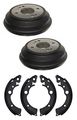 Brake Drums Shoes 7 Inch Replacement Part For Honda Civic 84-91 3pc Kit 