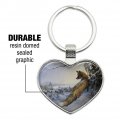 Graphics More Fox Tail End Of The Storm Keychain Heart Love Metal Key Chain Ring