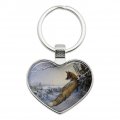 Graphics More Fox Tail End Of The Storm Keychain Heart Love Metal Key Chain Ring