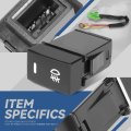 Front Dash Mount Fog Light Lamp Switch With Wiring Harness Compatible Honda Accord Civic Cr-v Fit Hr-v 2013-2022 Matte Black