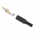 Uxcell 6pcs Dc Male Connector 4 0mm X 1 7mm Power Cable Jack Adapter Black