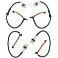 4x Front Rear Brake Pad Wear Sensor For 97-12 Porsche 99661236500 98661236500 